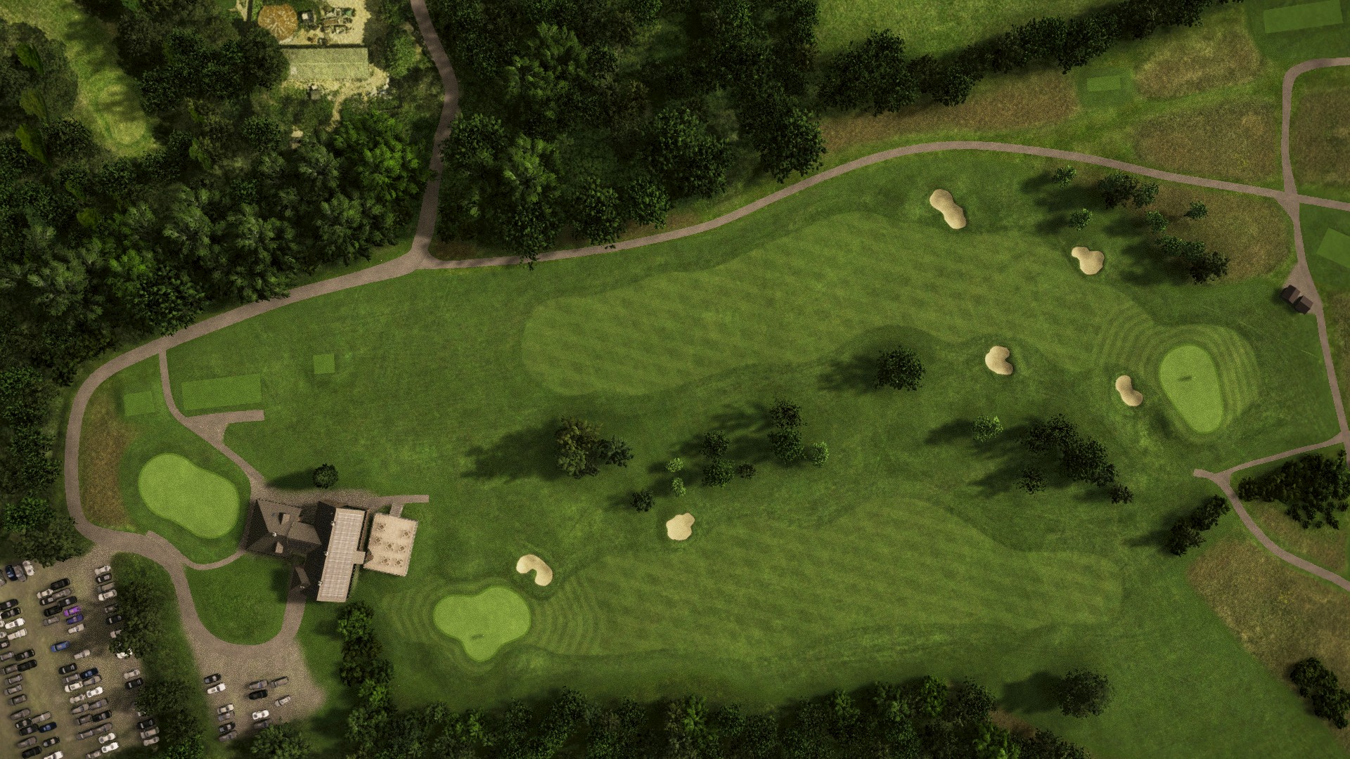 Hole 1 at The Valley Course at Crane Valley Golf Club