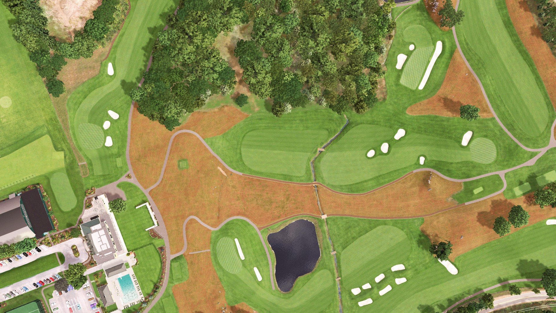 Hole 1 at Dedham Country & Polo Club