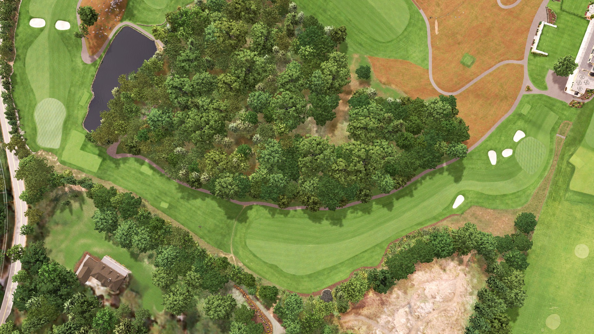 Hole 18 at Dedham Country & Polo Club