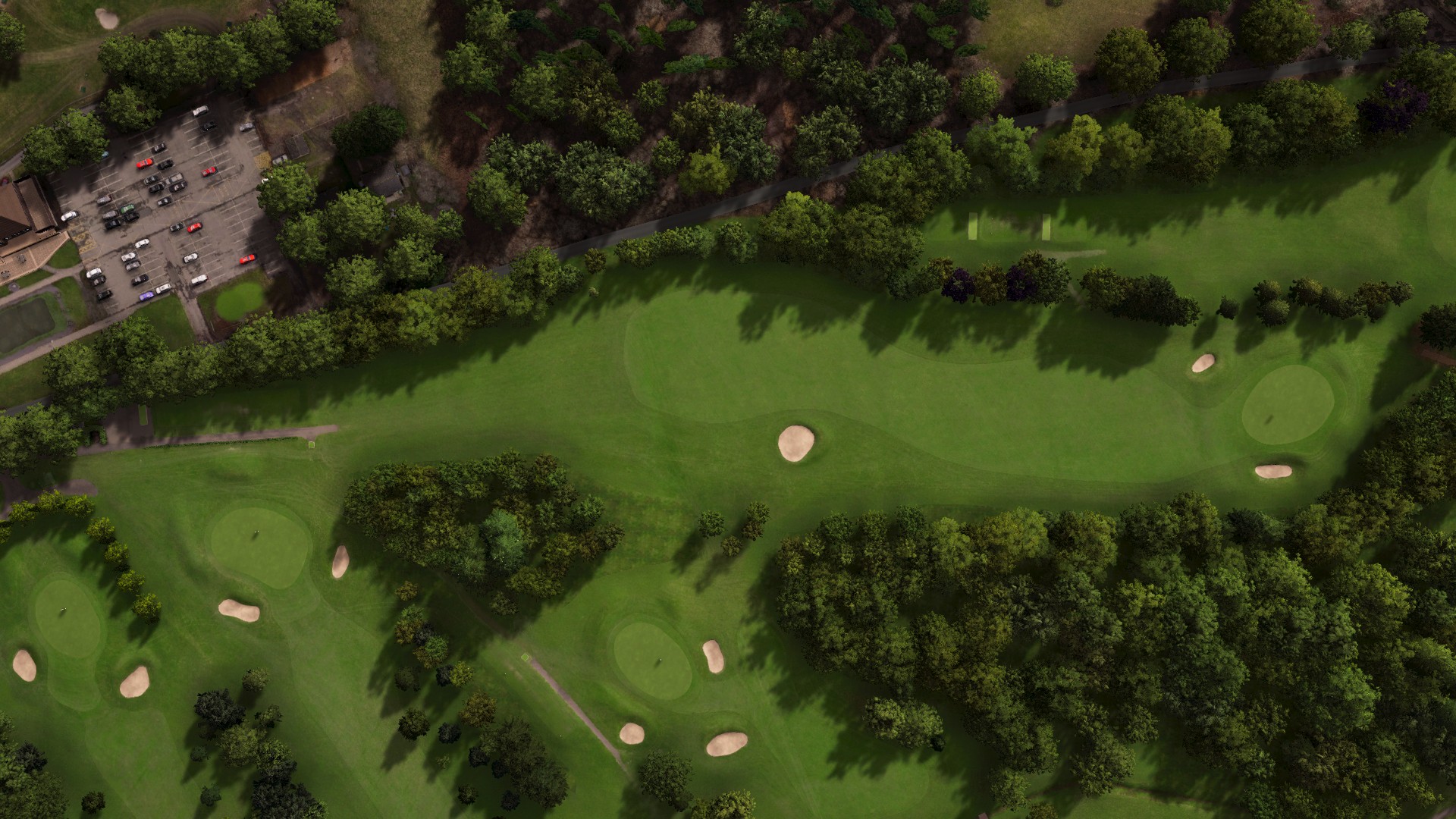 Hole 1 at Downshire Golf Complex