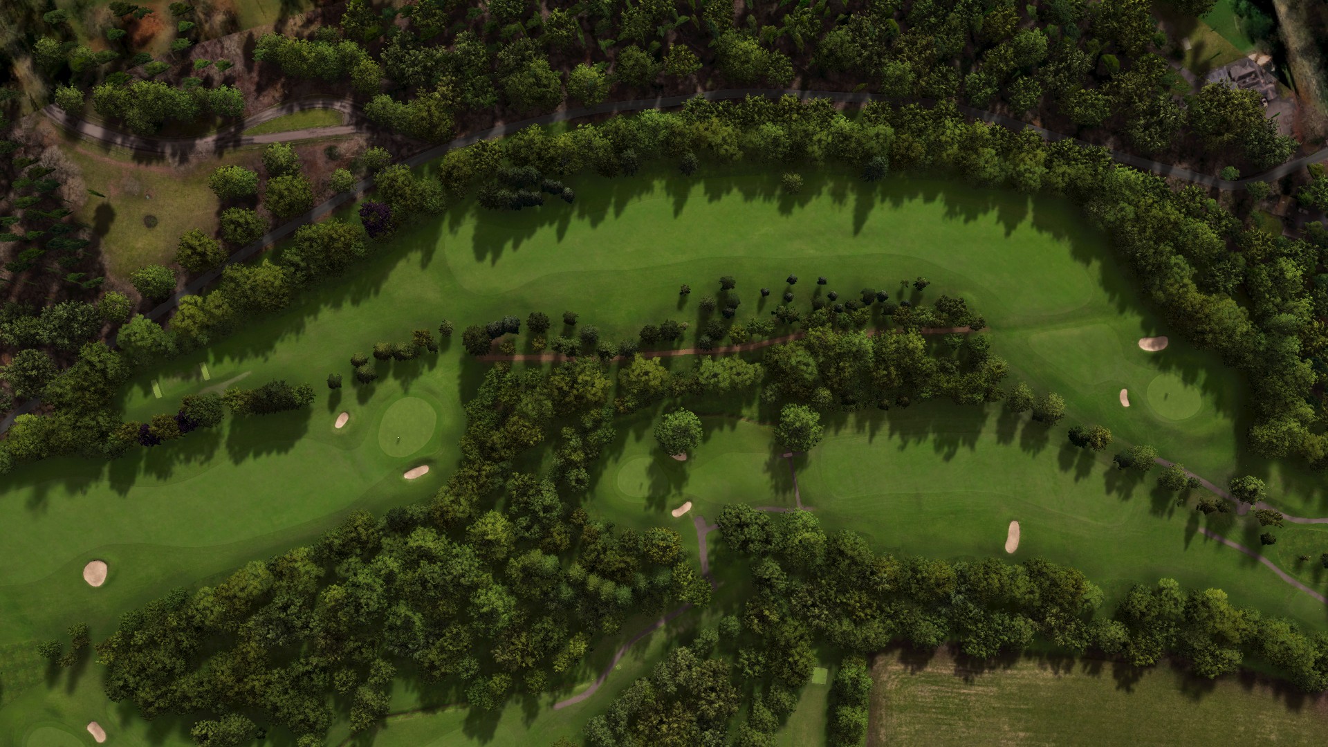Hole 2 at Downshire Golf Complex
