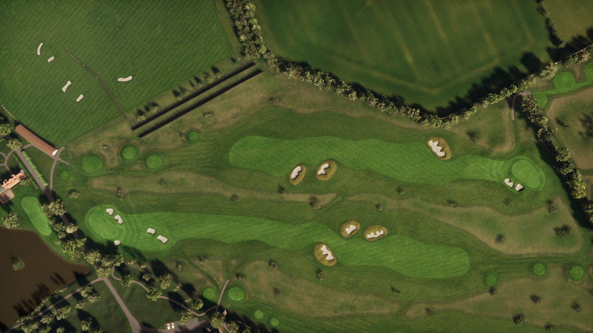 Hole 1 at Elisefarm Golf Club