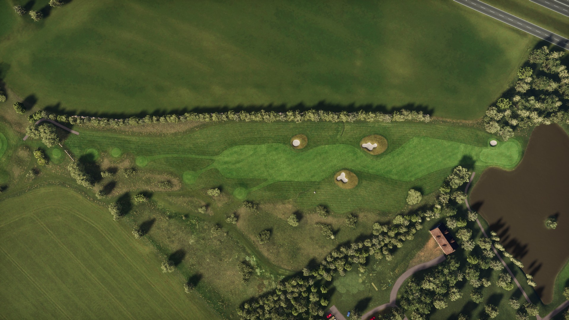 Hole 18 at Elisefarm Golf Club