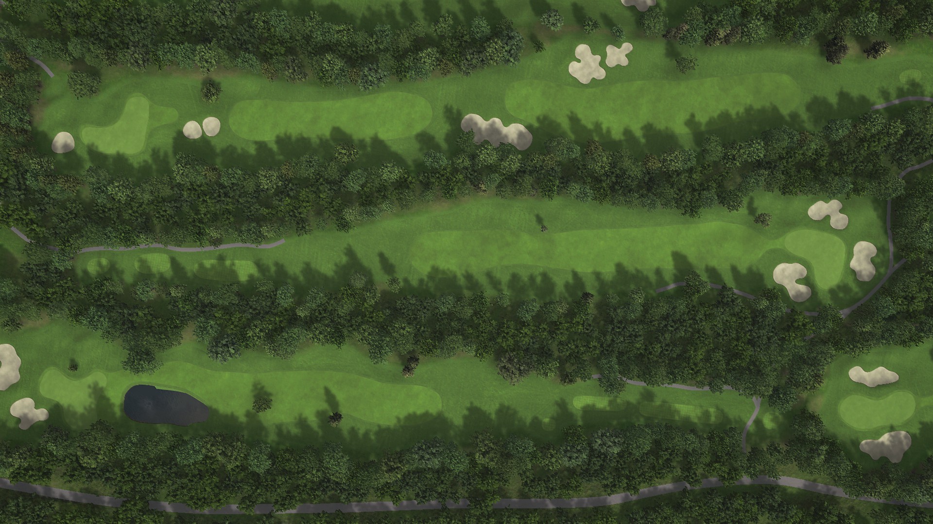 Hole 1 at Eniwa CC: Mashu and Shikotsu