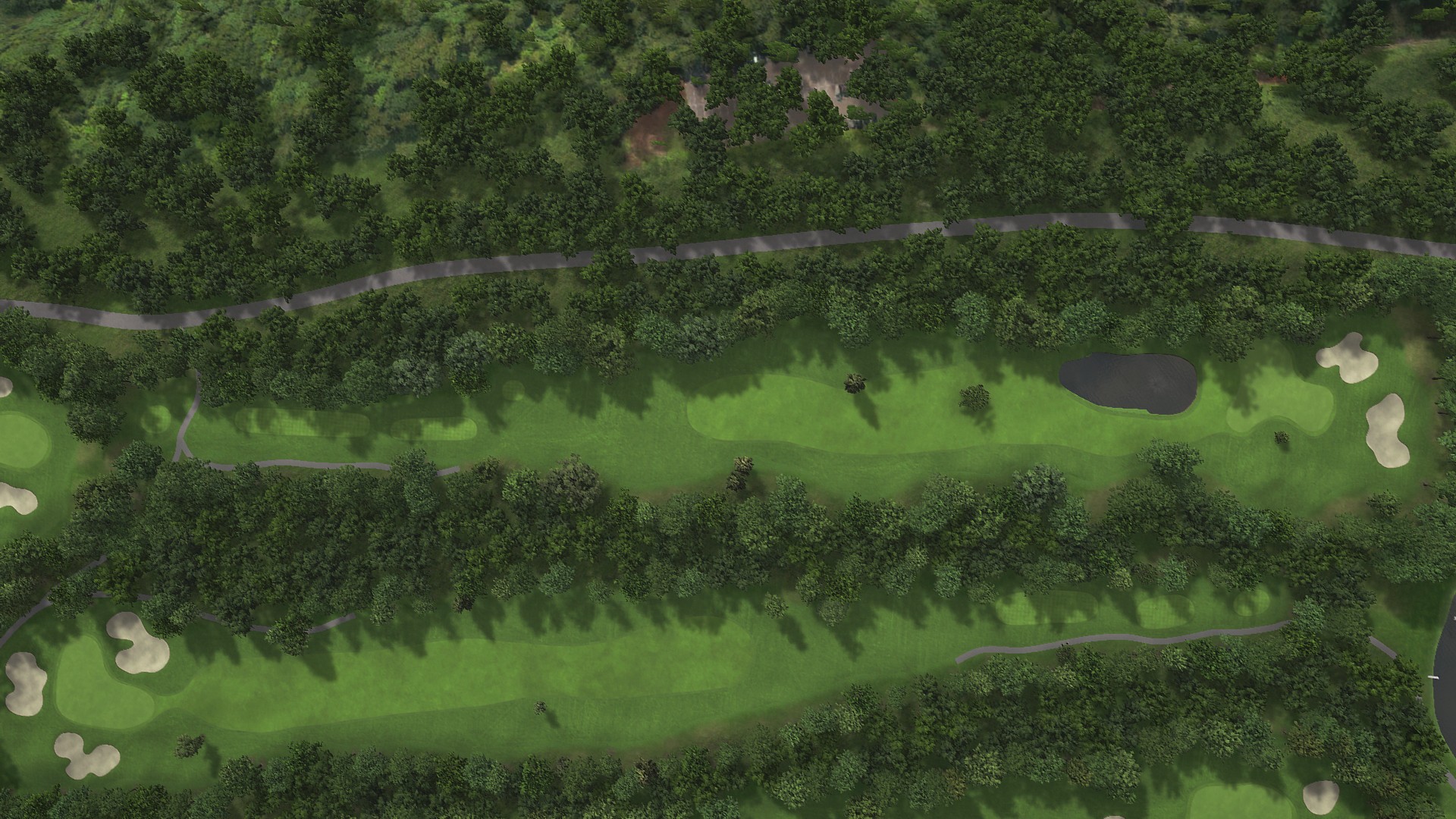 Hole 9 at Eniwa CC: Mashu and Shikotsu