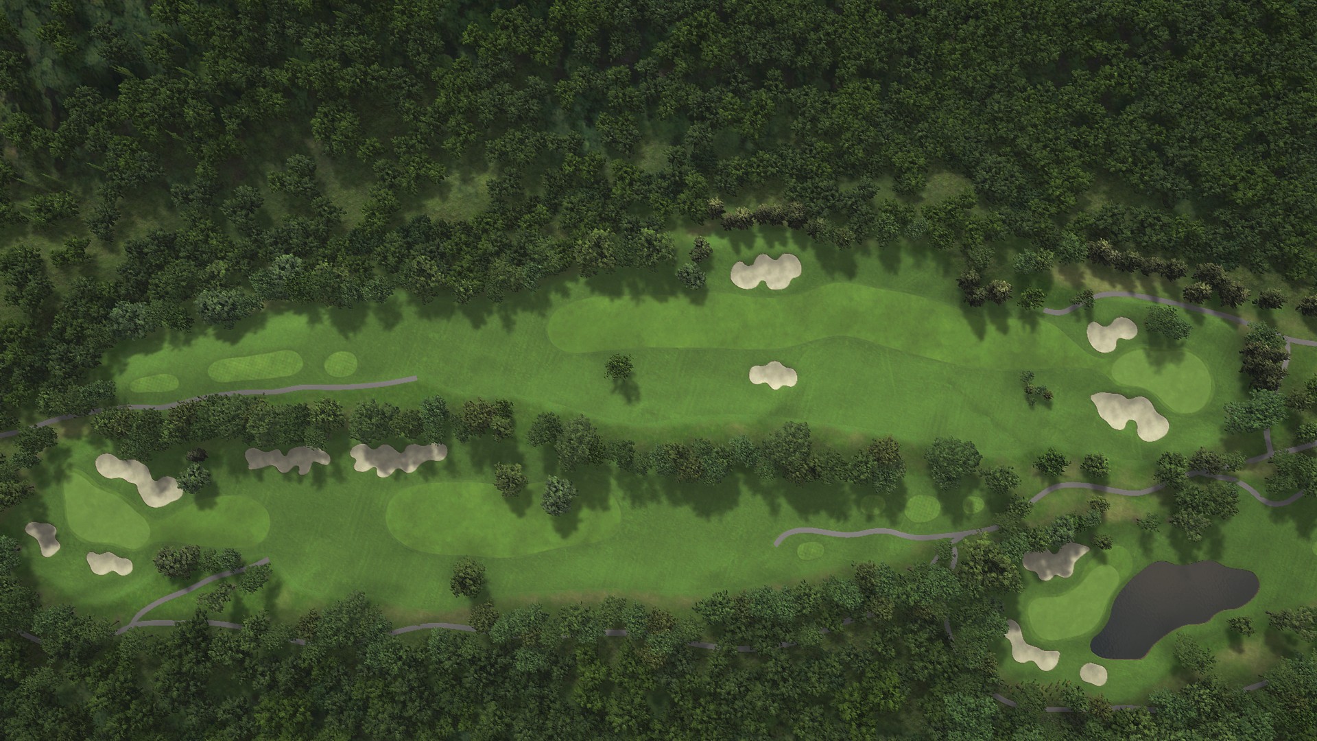 Hole 13 at Eniwa CC: Mashu and Shikotsu