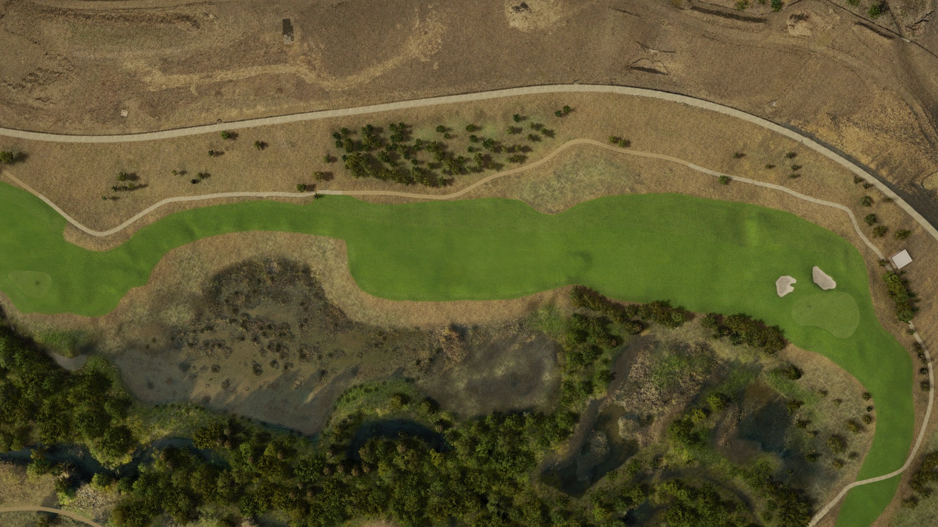 Hole 12 at Fields Ranch East at PGA Frisco