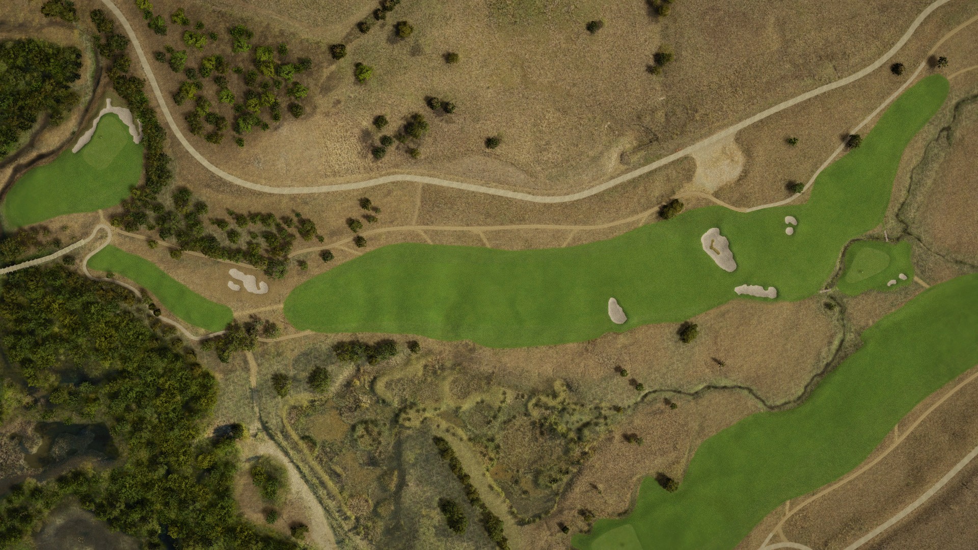 Hole 14 at Fields Ranch East at PGA Frisco