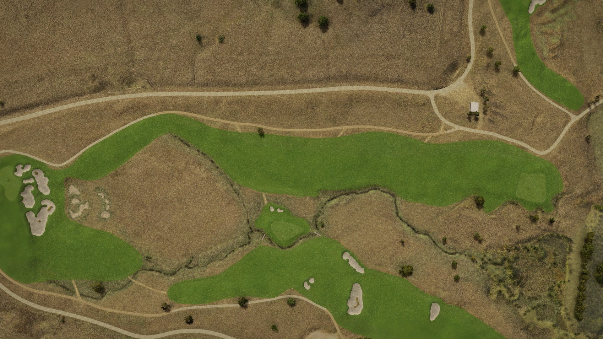 Hole 16 at Fields Ranch East at PGA Frisco