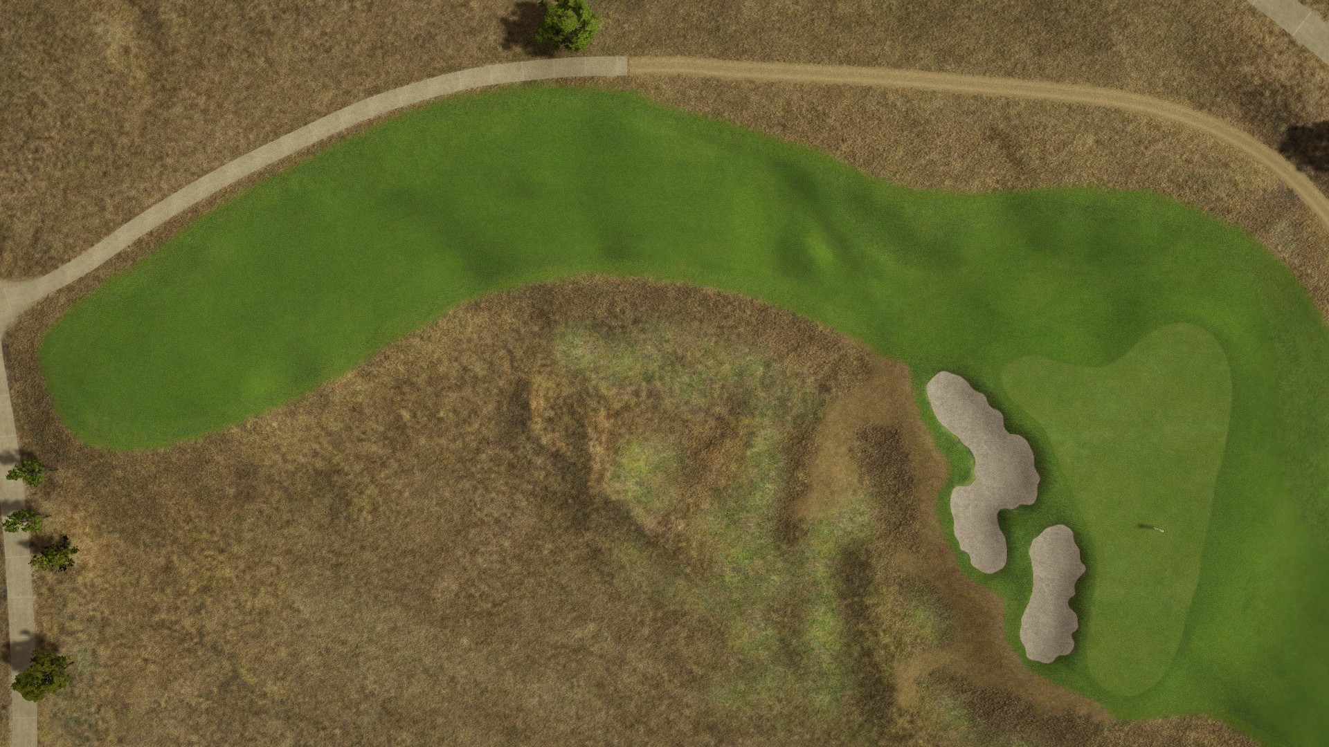 Hole 17 at Fields Ranch East at PGA Frisco