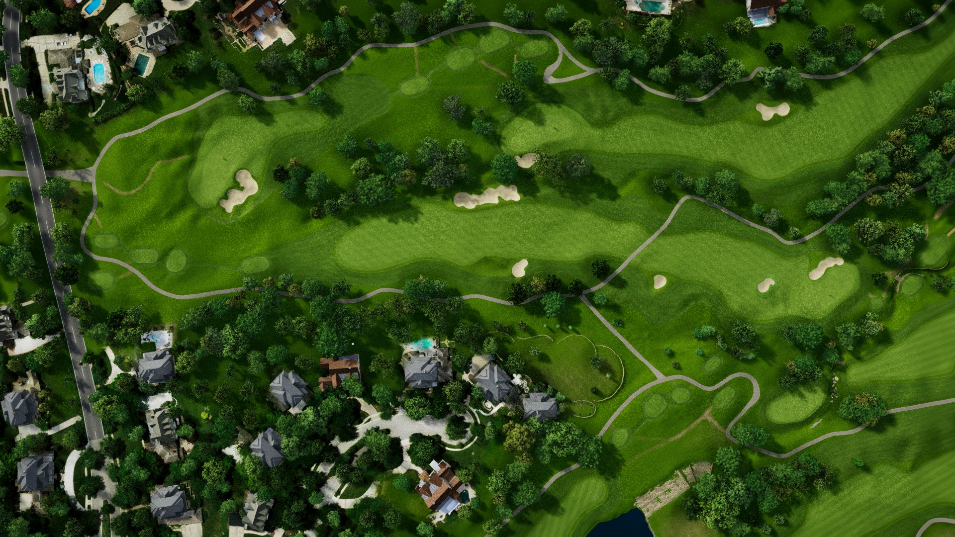 Hole 8 at Hallbrook Country Club