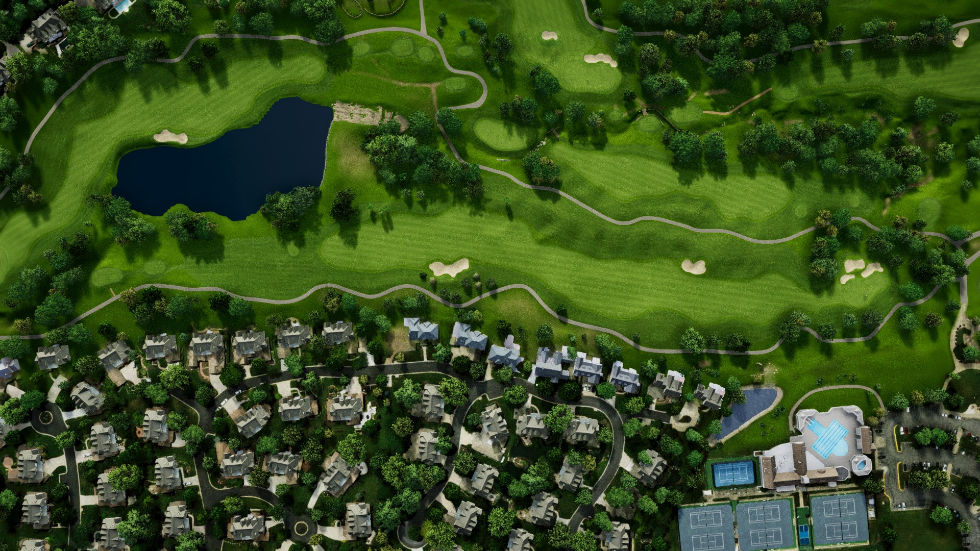 Hole 12 at Hallbrook Country Club