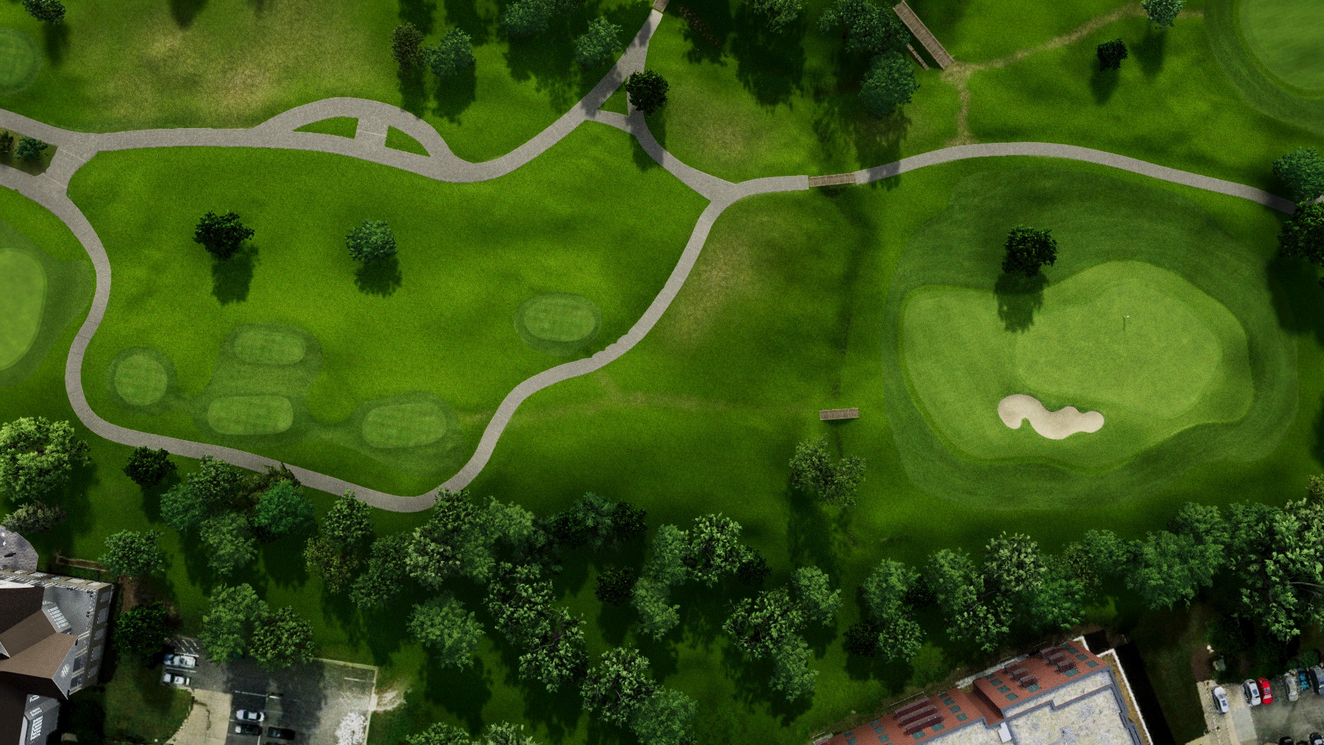 Hole 13 at Hallbrook Country Club