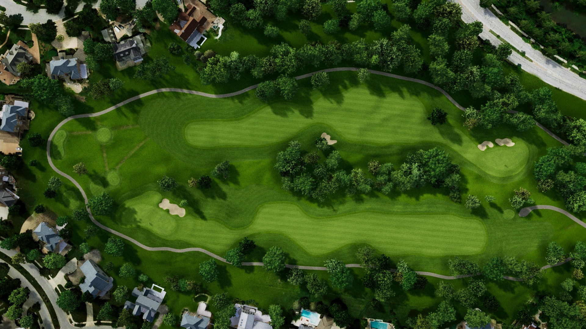 Hole 17 at Hallbrook Country Club