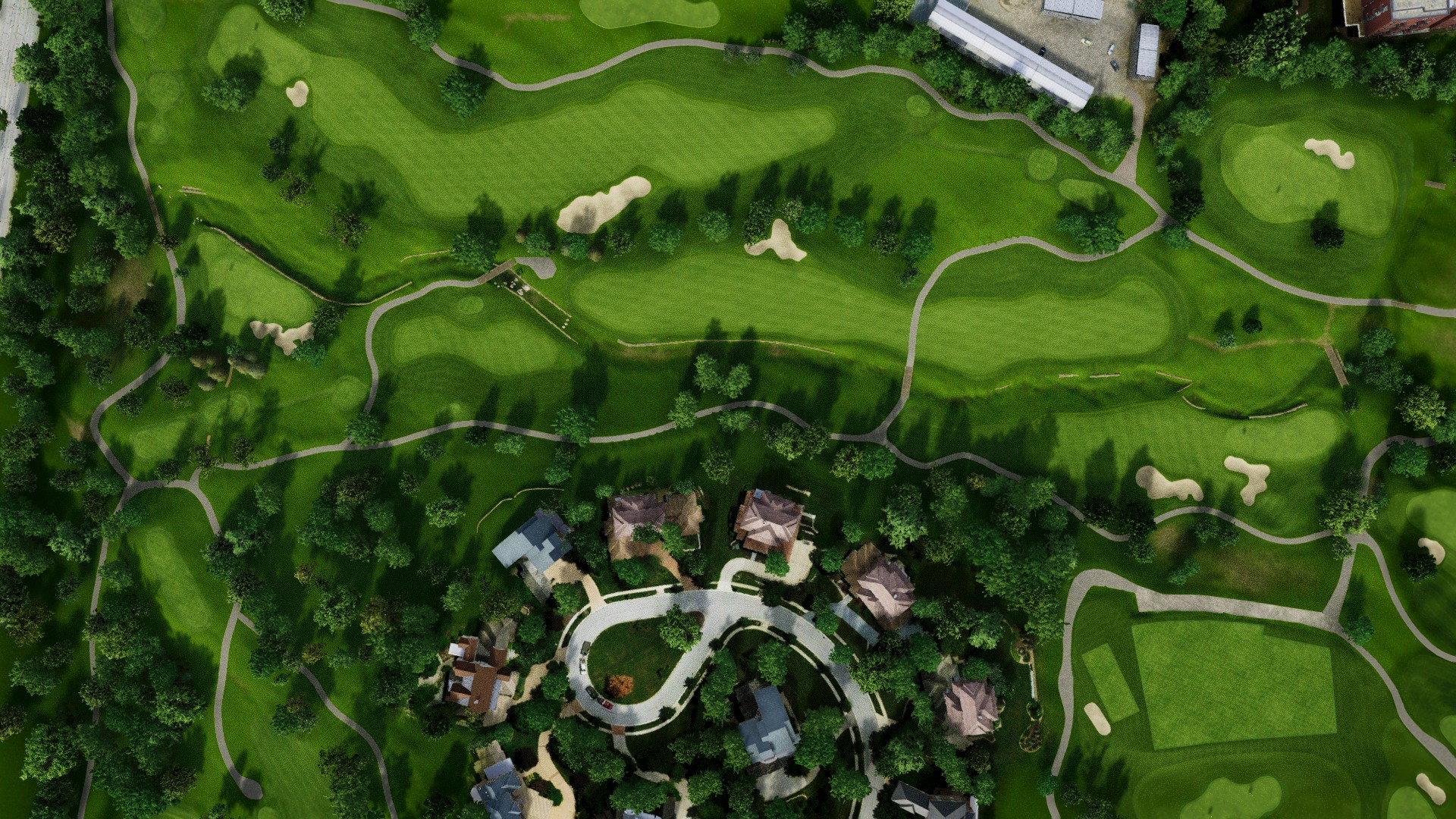 Hole 18 at Hallbrook Country Club