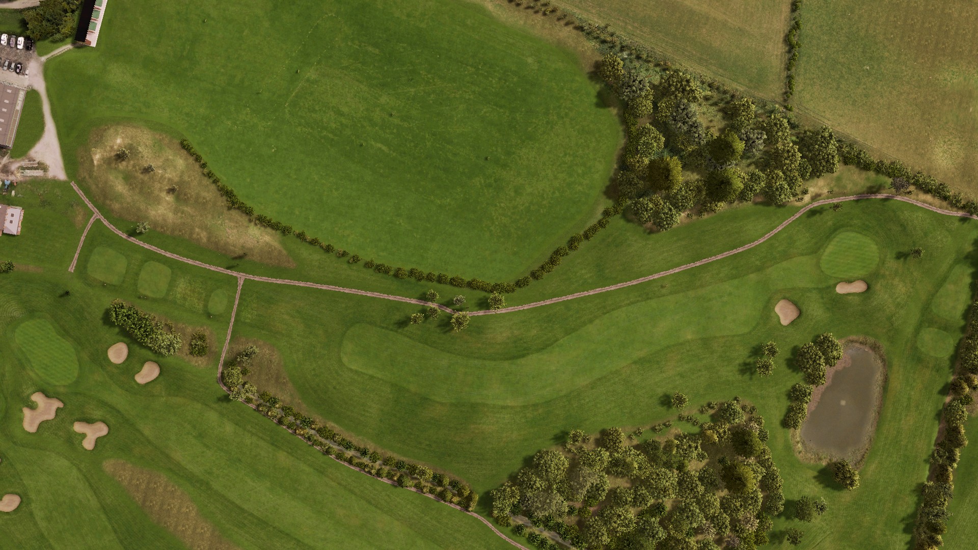 Hole 1 at Hart Common Golf Club
