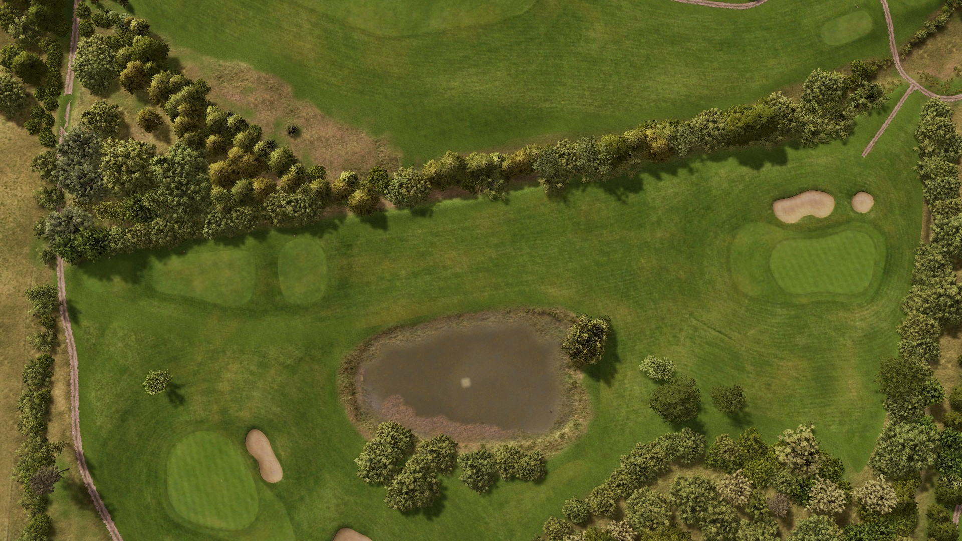 Hole 2 at Hart Common Golf Club