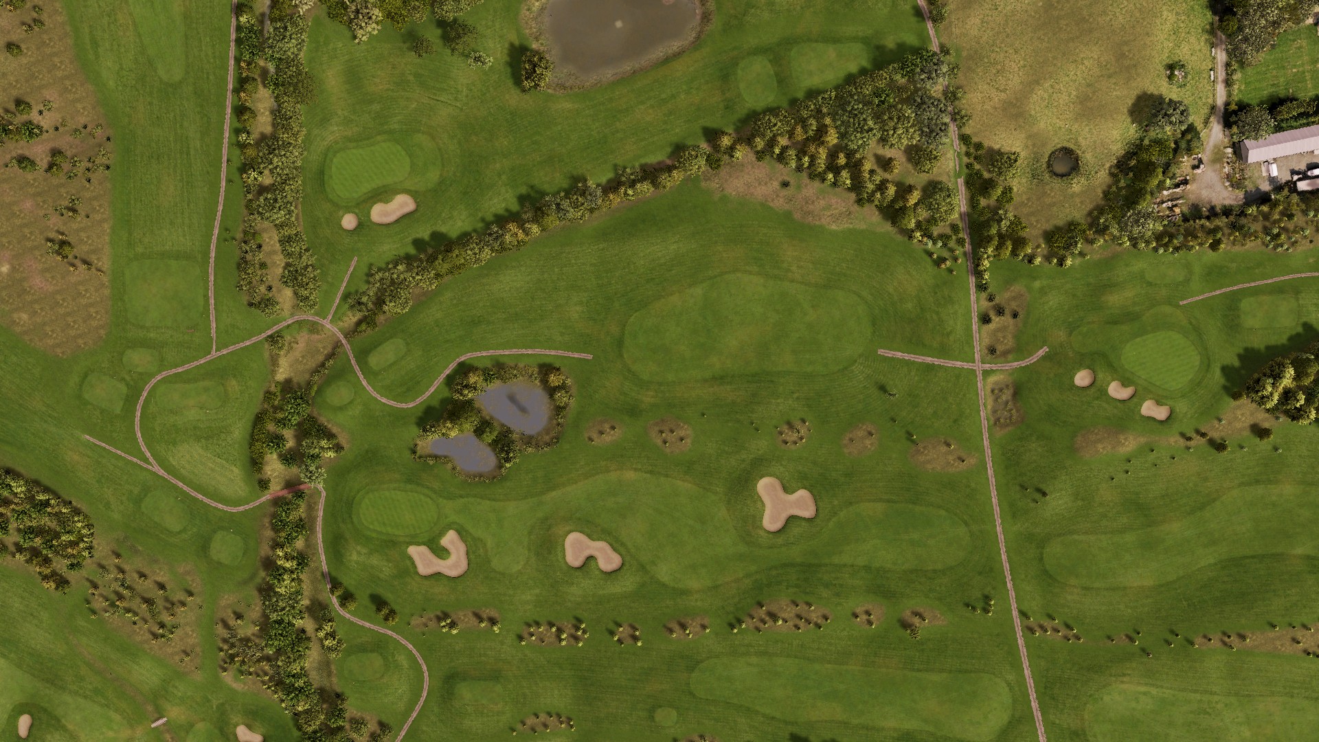 Hole 3 at Hart Common Golf Club