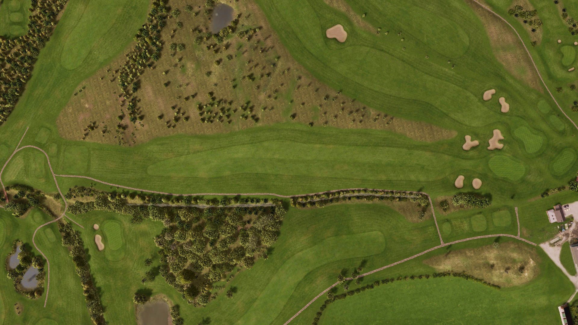Hole 18 at Hart Common Golf Club
