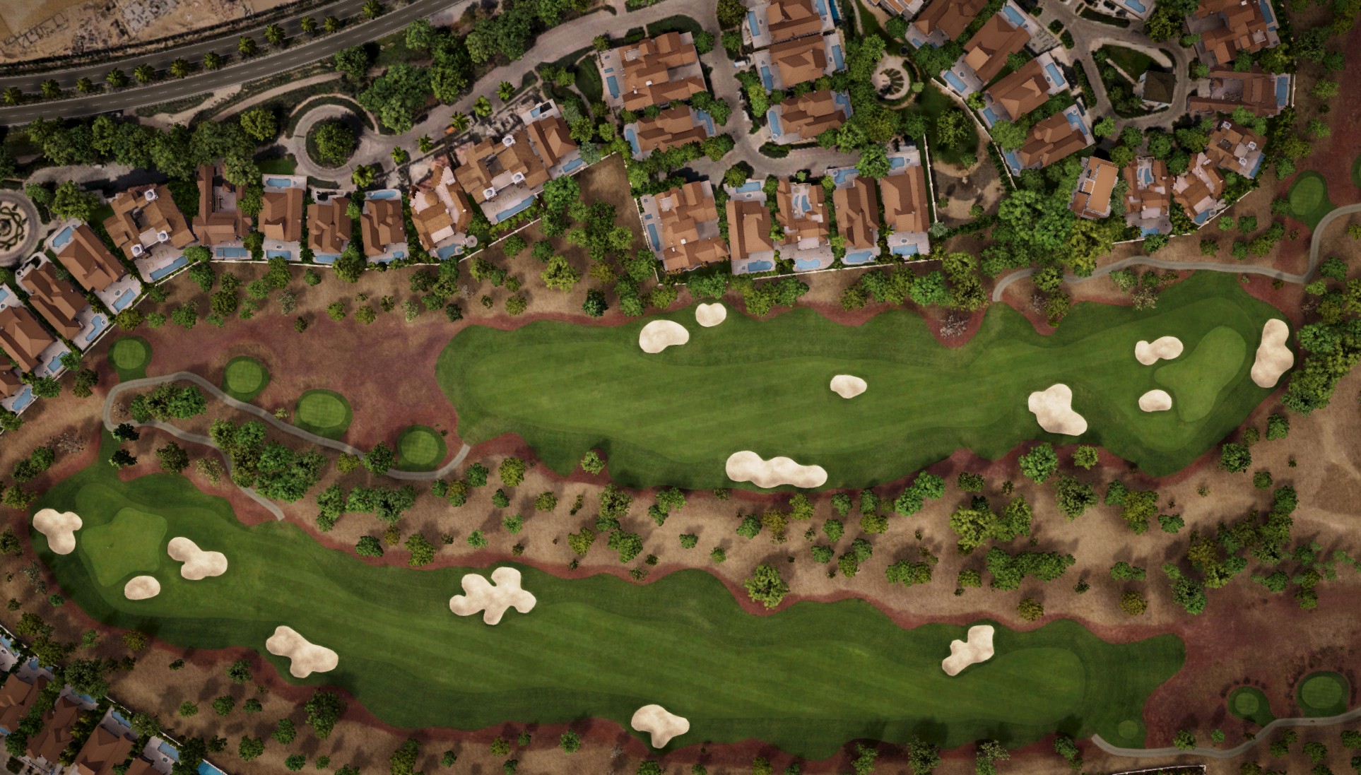 Hole 3 at Jumeirah Golf Estates - Earth Course
