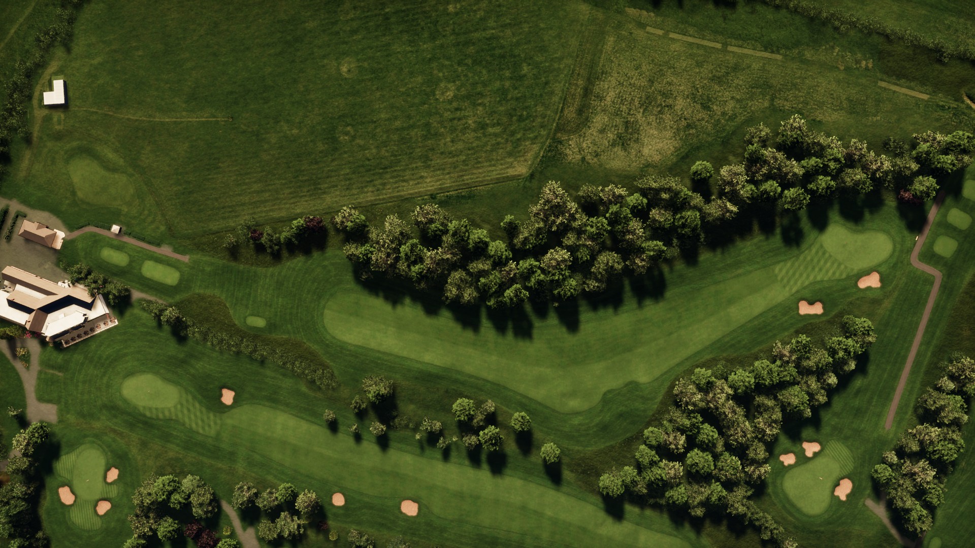 Hole 1 at Kirby Muxloe Golf Club