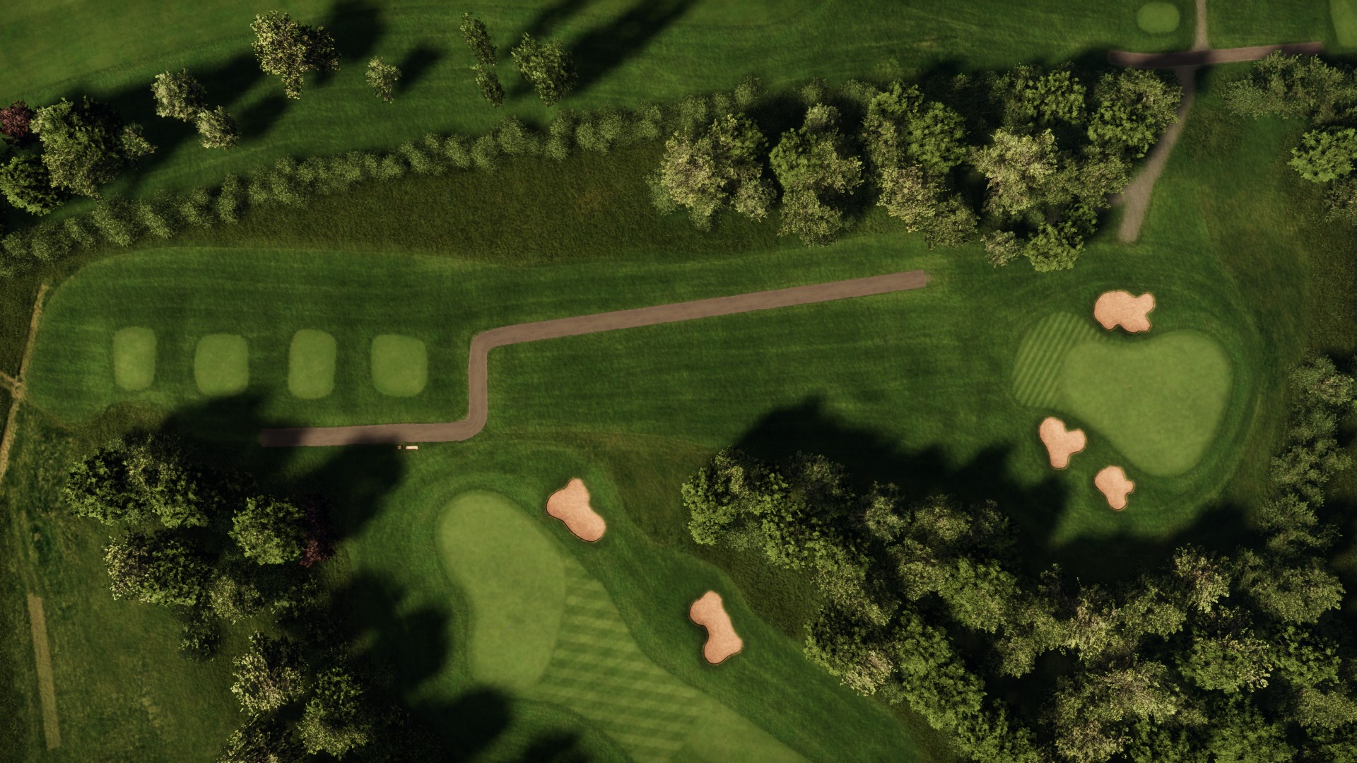 Hole 2 at Kirby Muxloe Golf Club