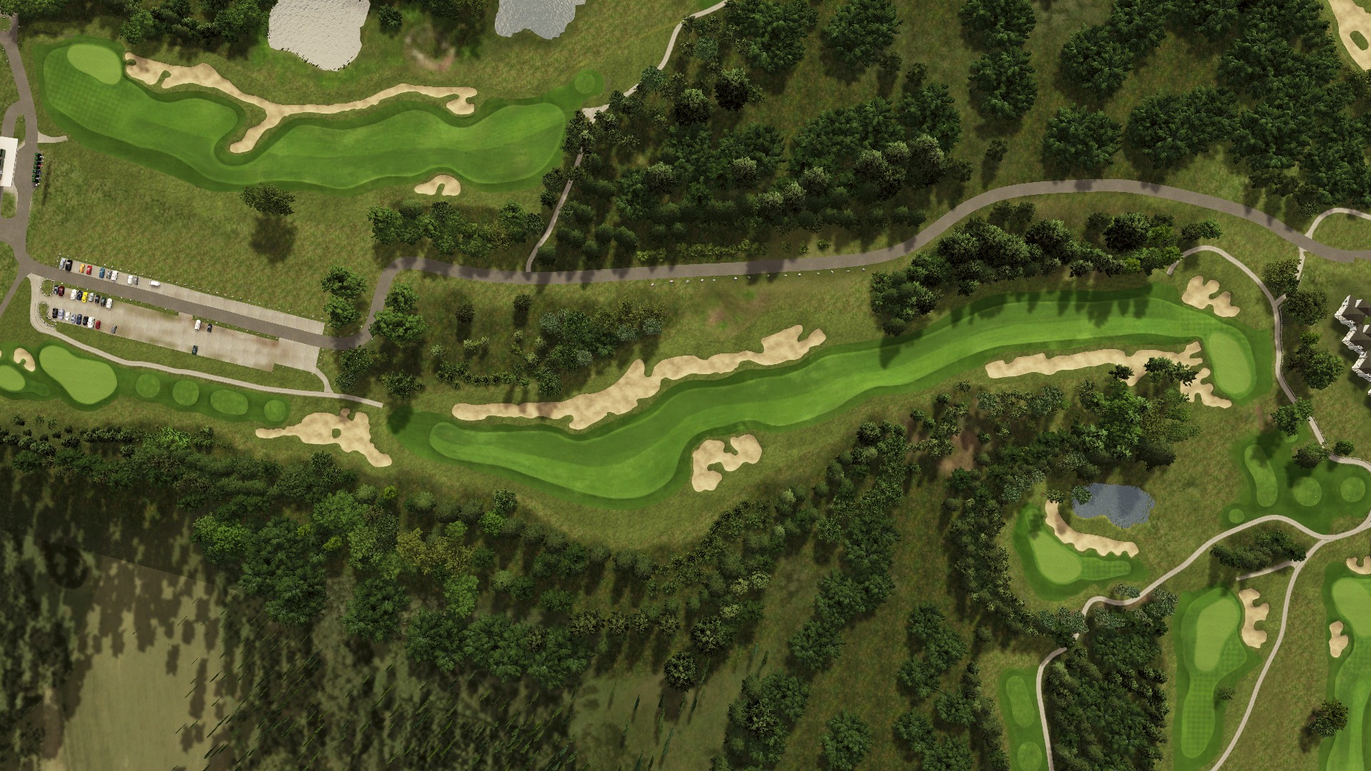 Hole 1 at Lübker Golf Resort Sand & Forest