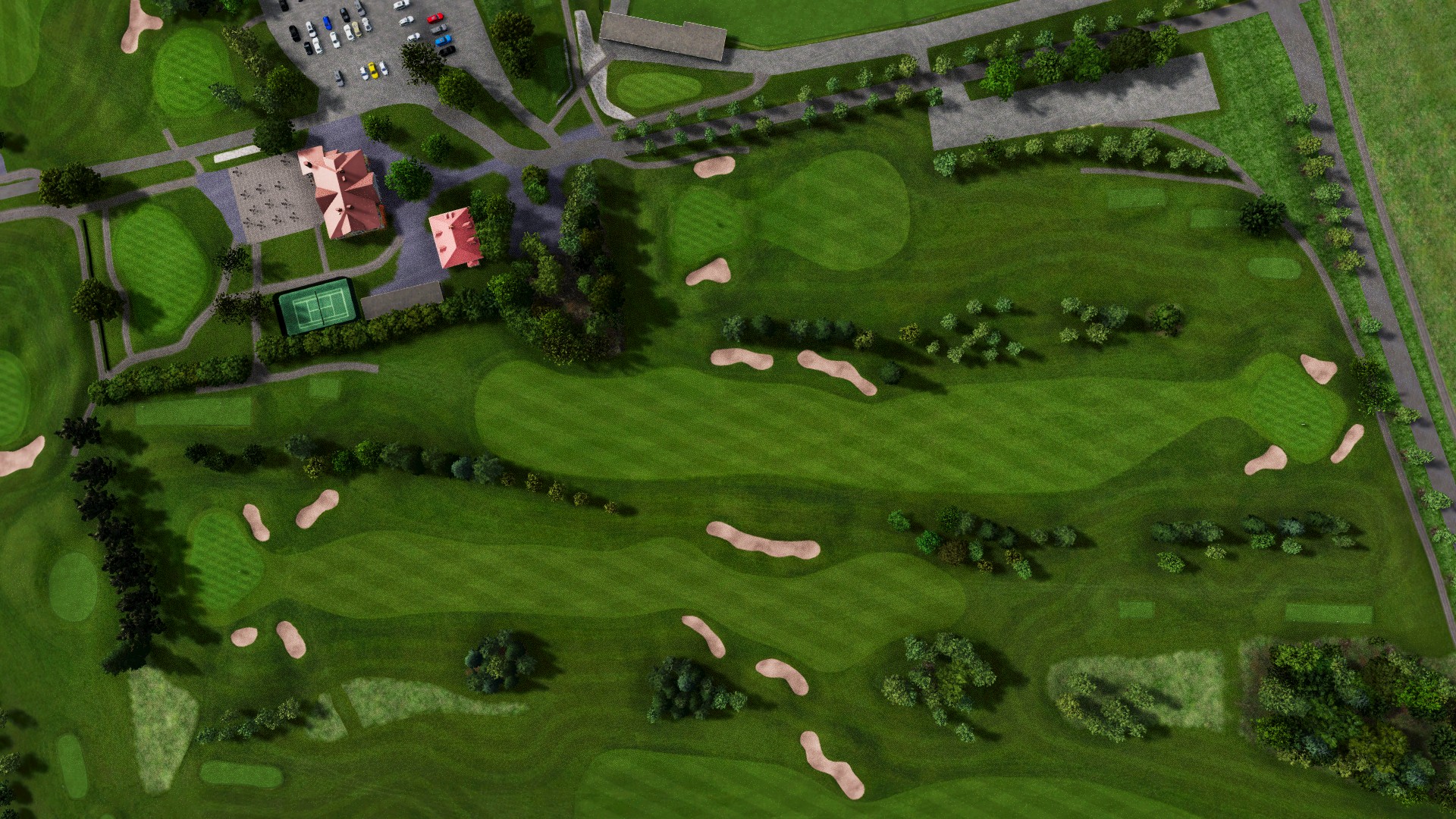 Hole 1 at Nokia River River Course