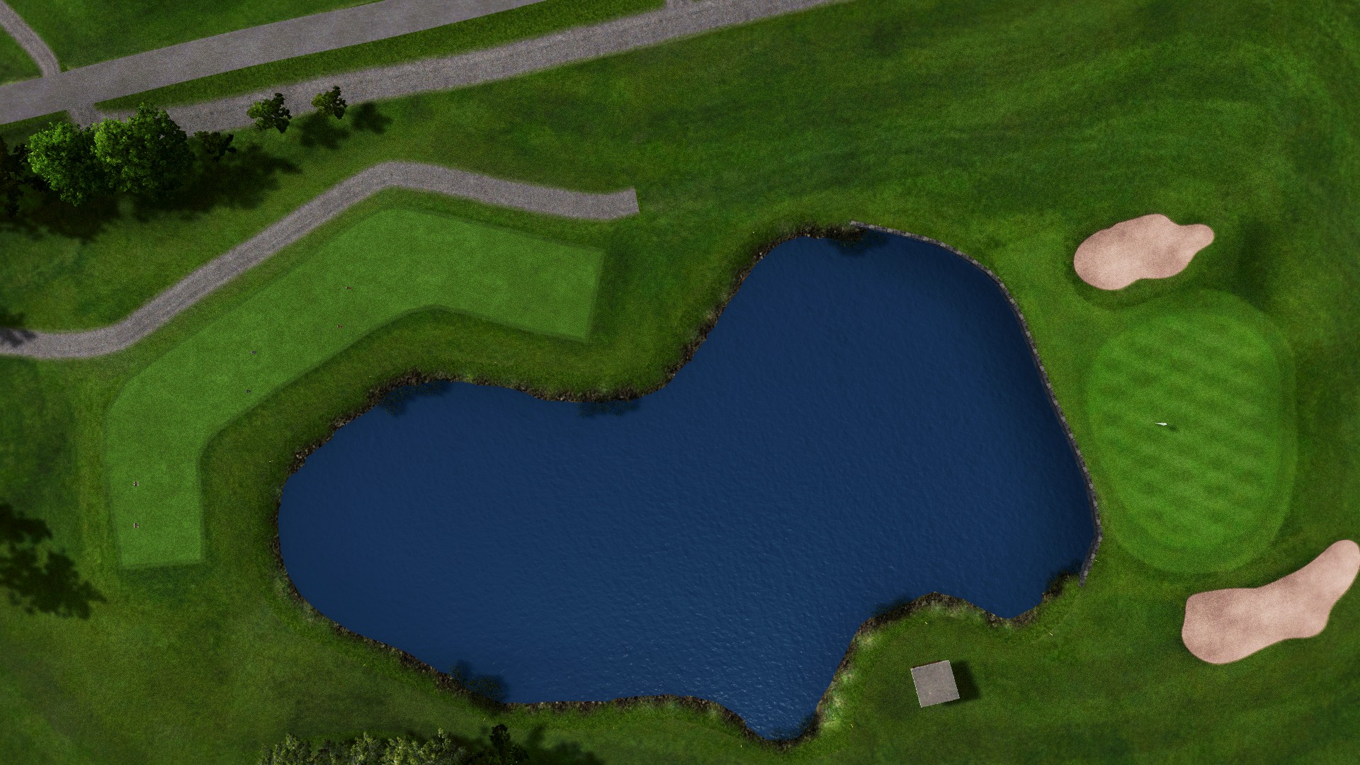 Hole 18 at Nokia River River Course