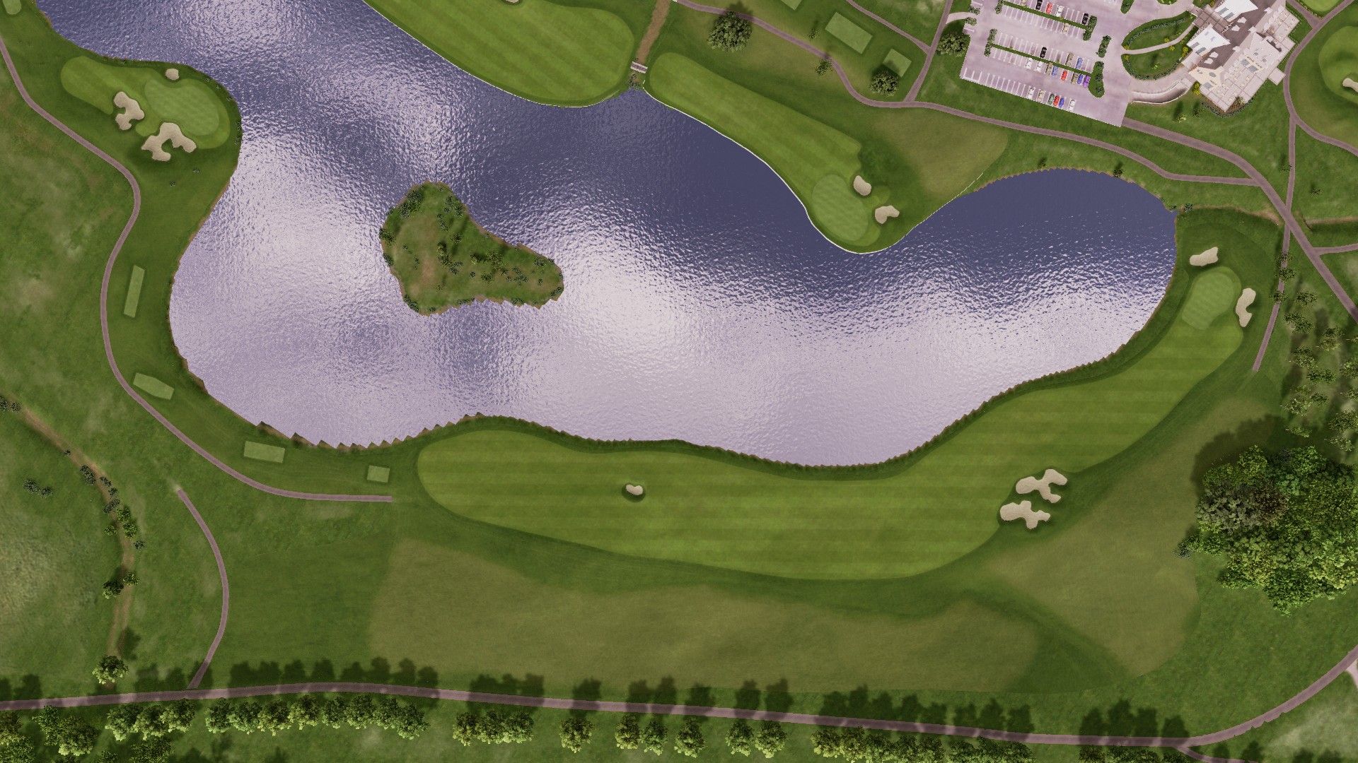 Hole 18 at The National - Lakes Course