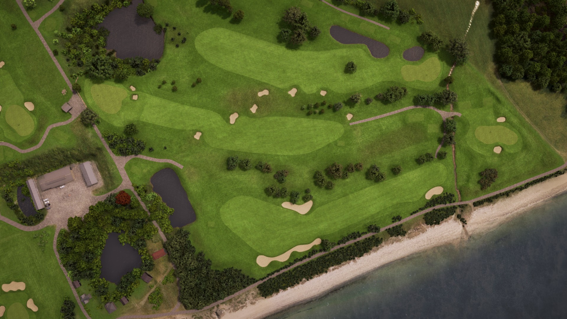 Hole 8 at Rya Golfclub – Seaside Course