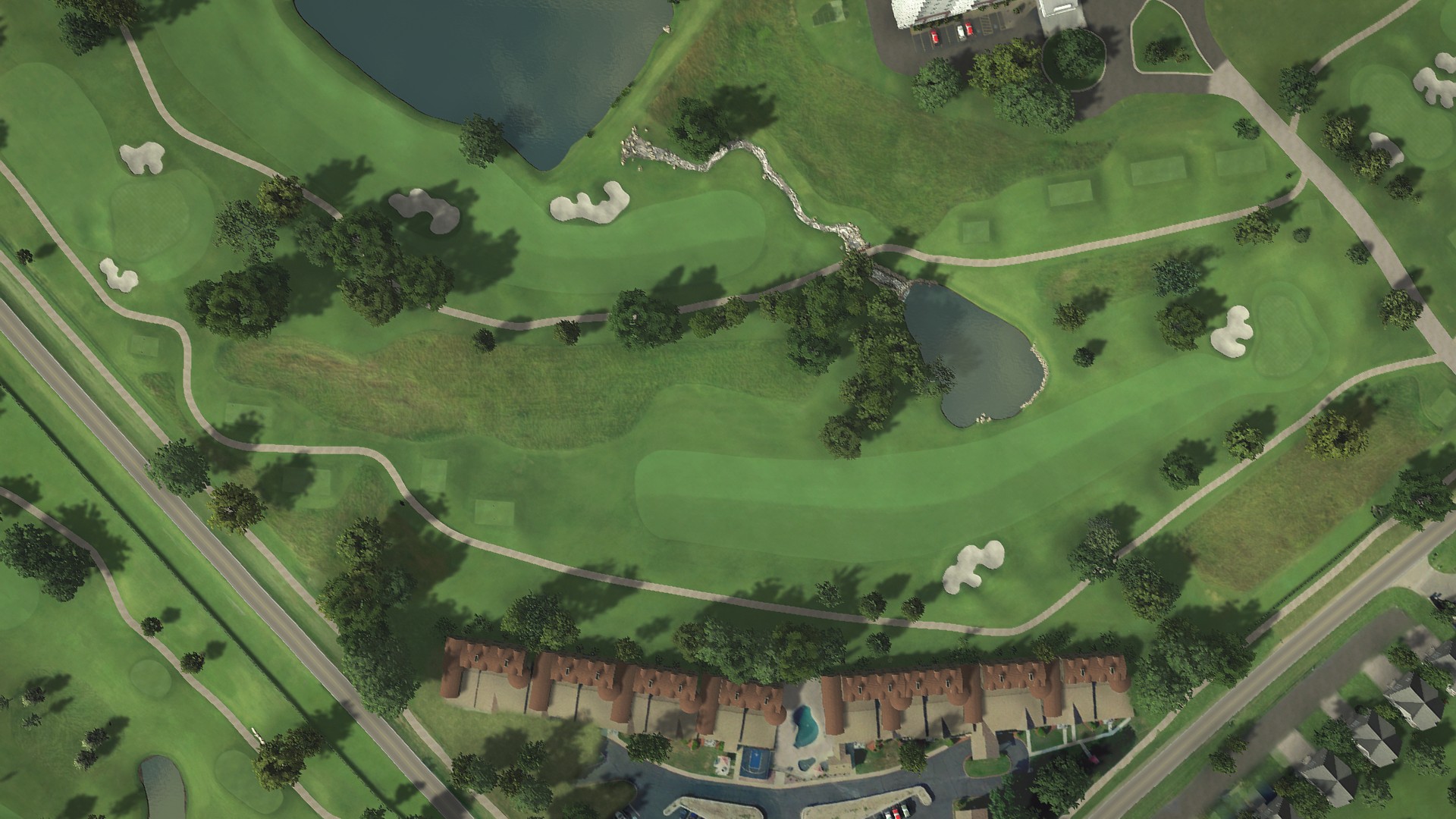 Hole 1 at Shangri-La GC, Heritage & Legends