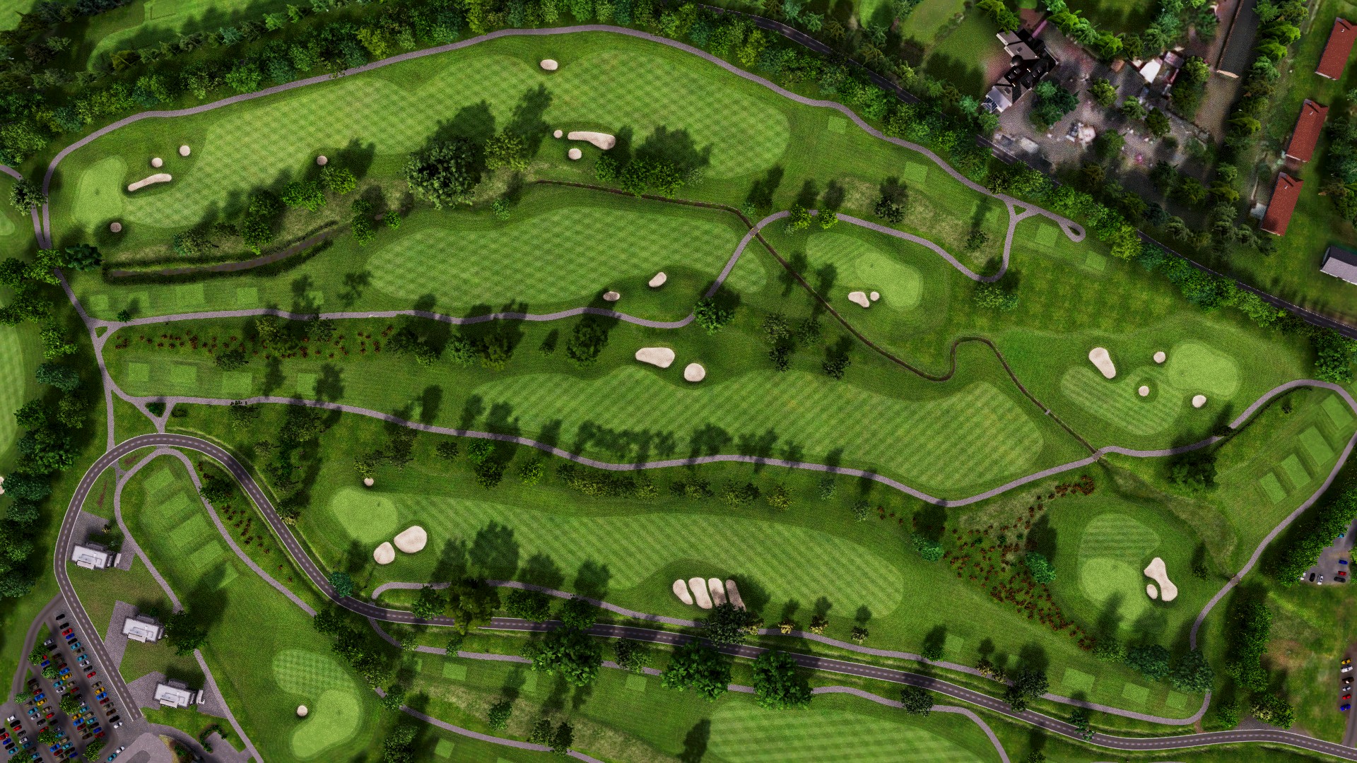 Hole 10 at Suvarna Jakarta GC: Red and Blue