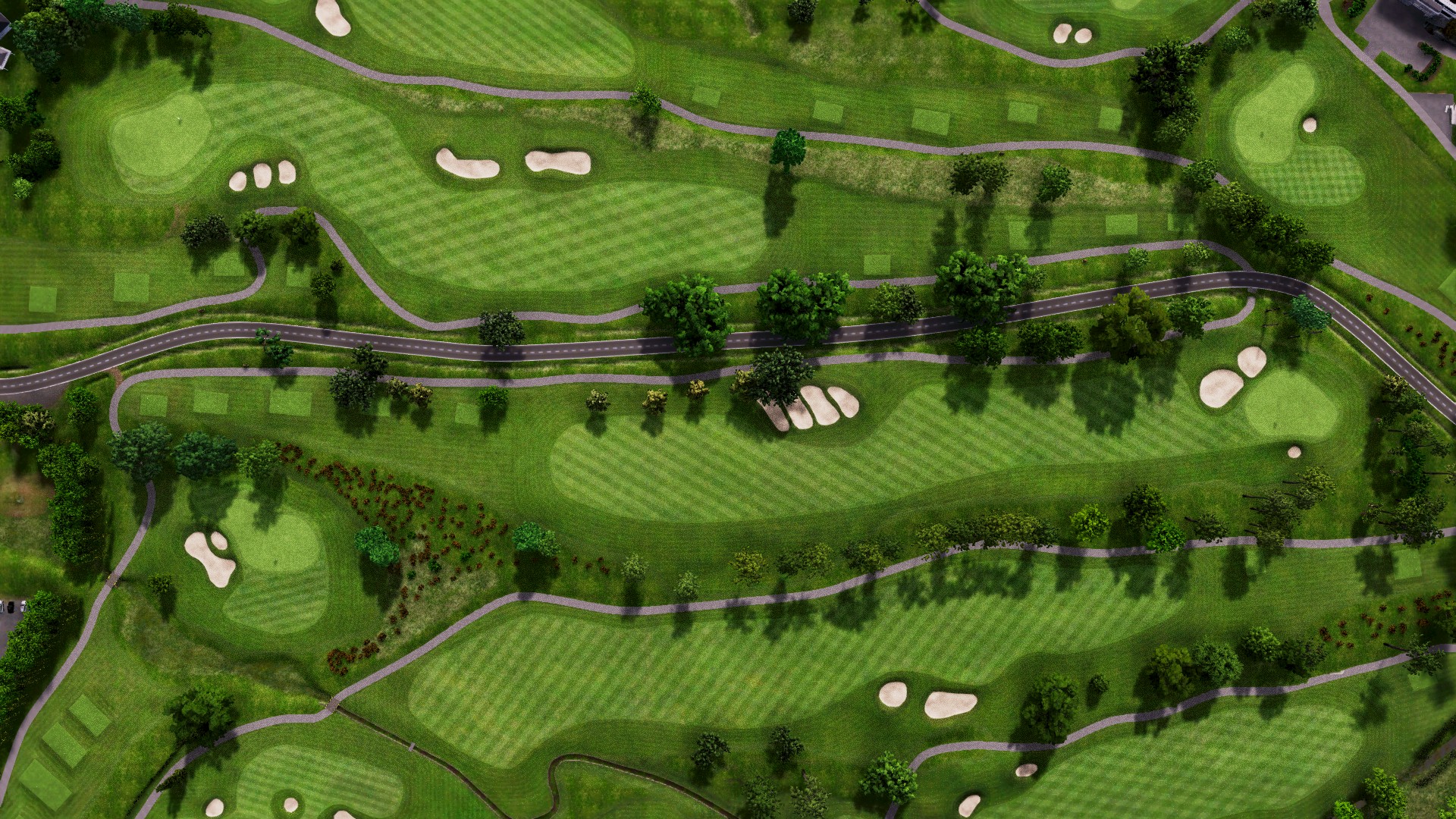 Hole 12 at Suvarna Jakarta GC: Red and Blue