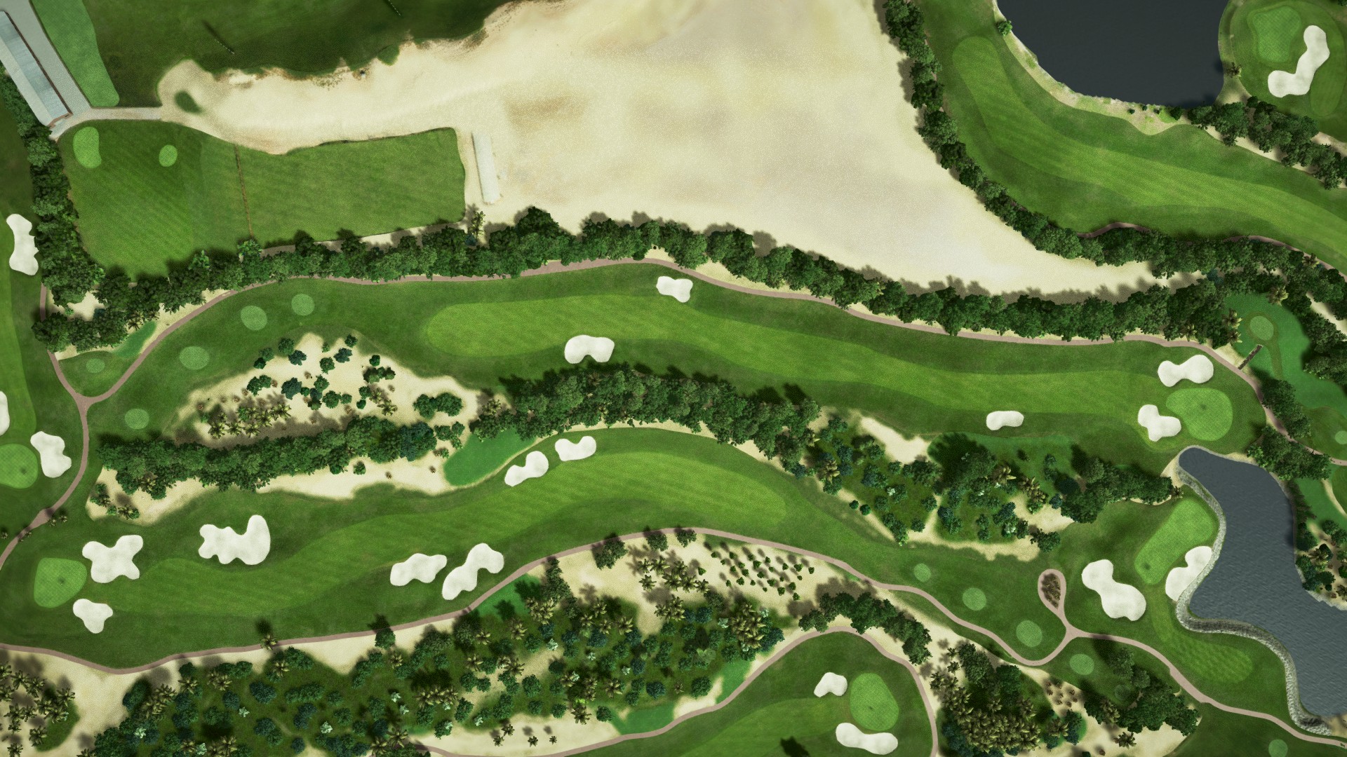 Hole 2 at Abu Dhabi Golf Club - National Course