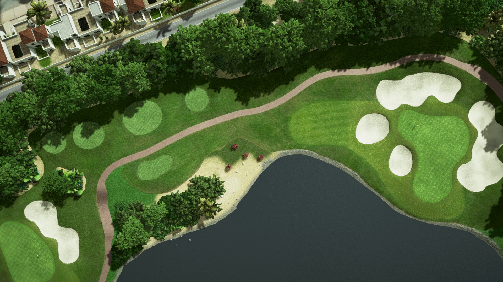 Hole 4 at Abu Dhabi Golf Club - National Course