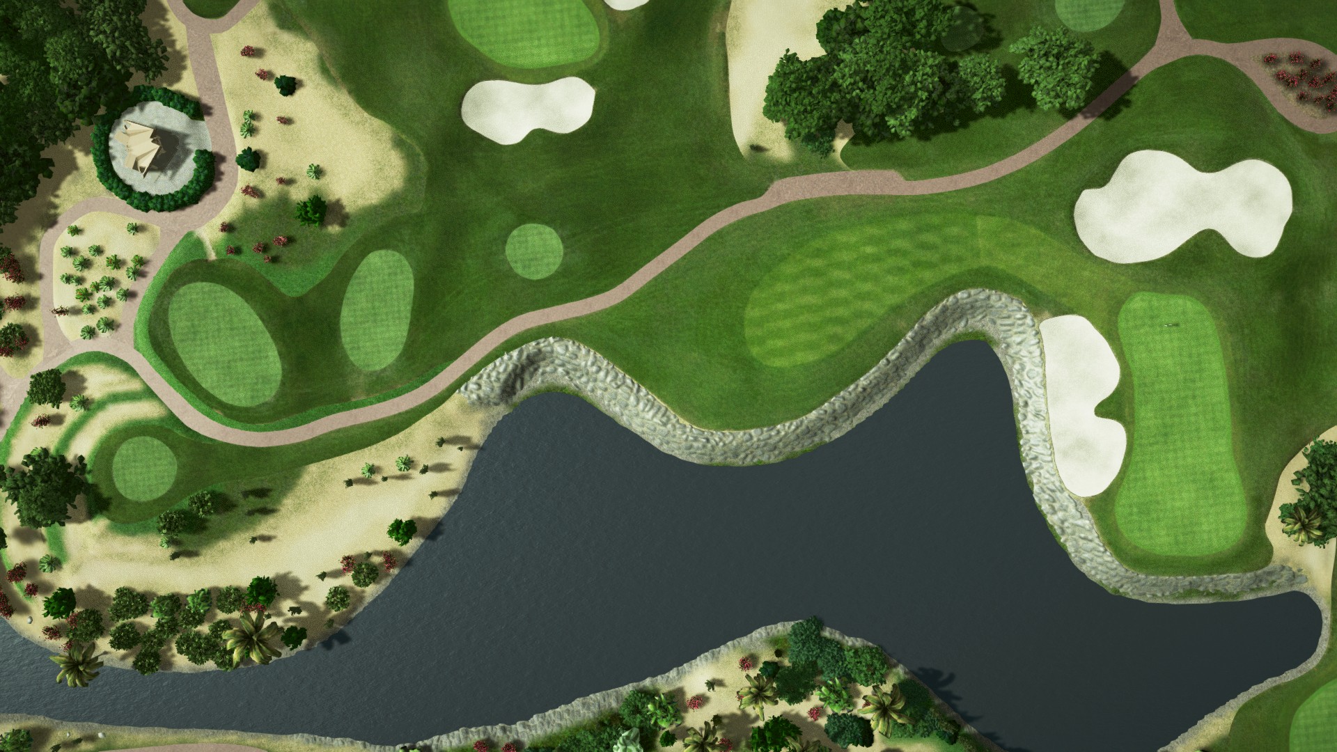 Hole 7 at Abu Dhabi Golf Club - National Course
