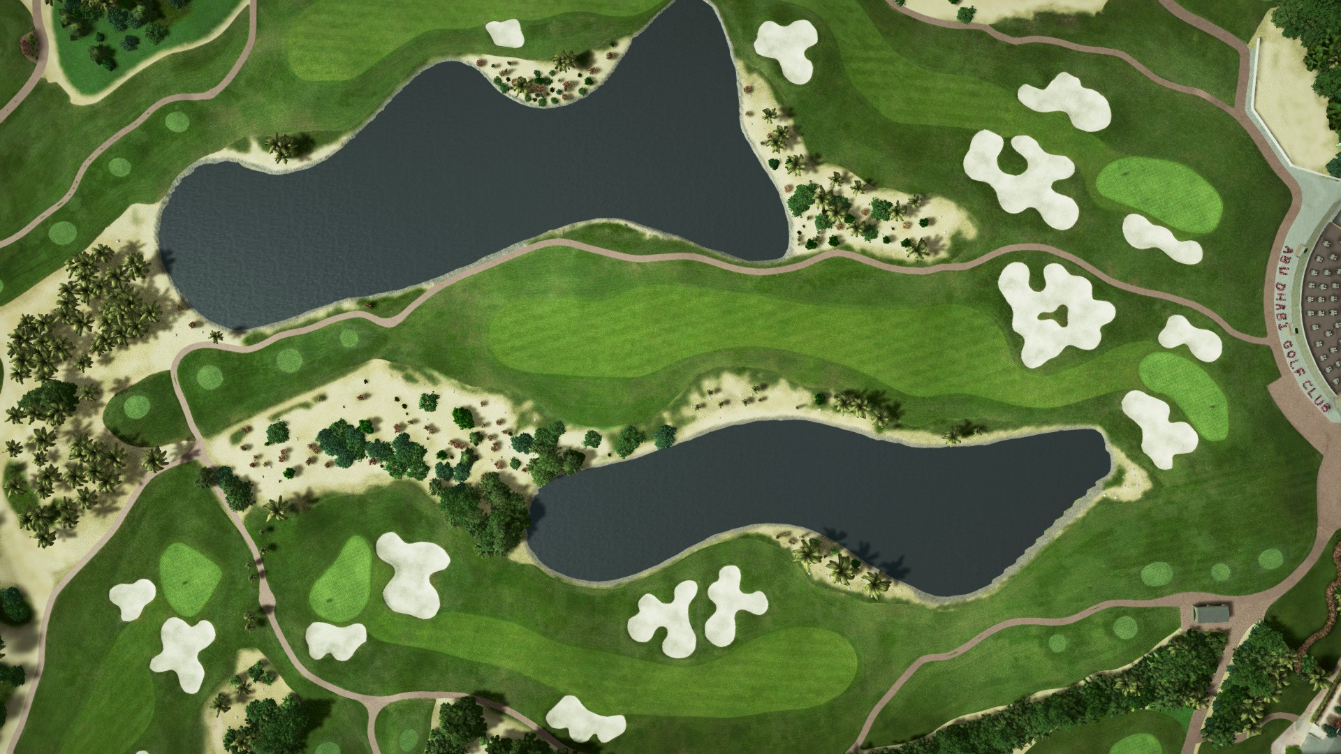 Hole 9 at Abu Dhabi Golf Club - National Course