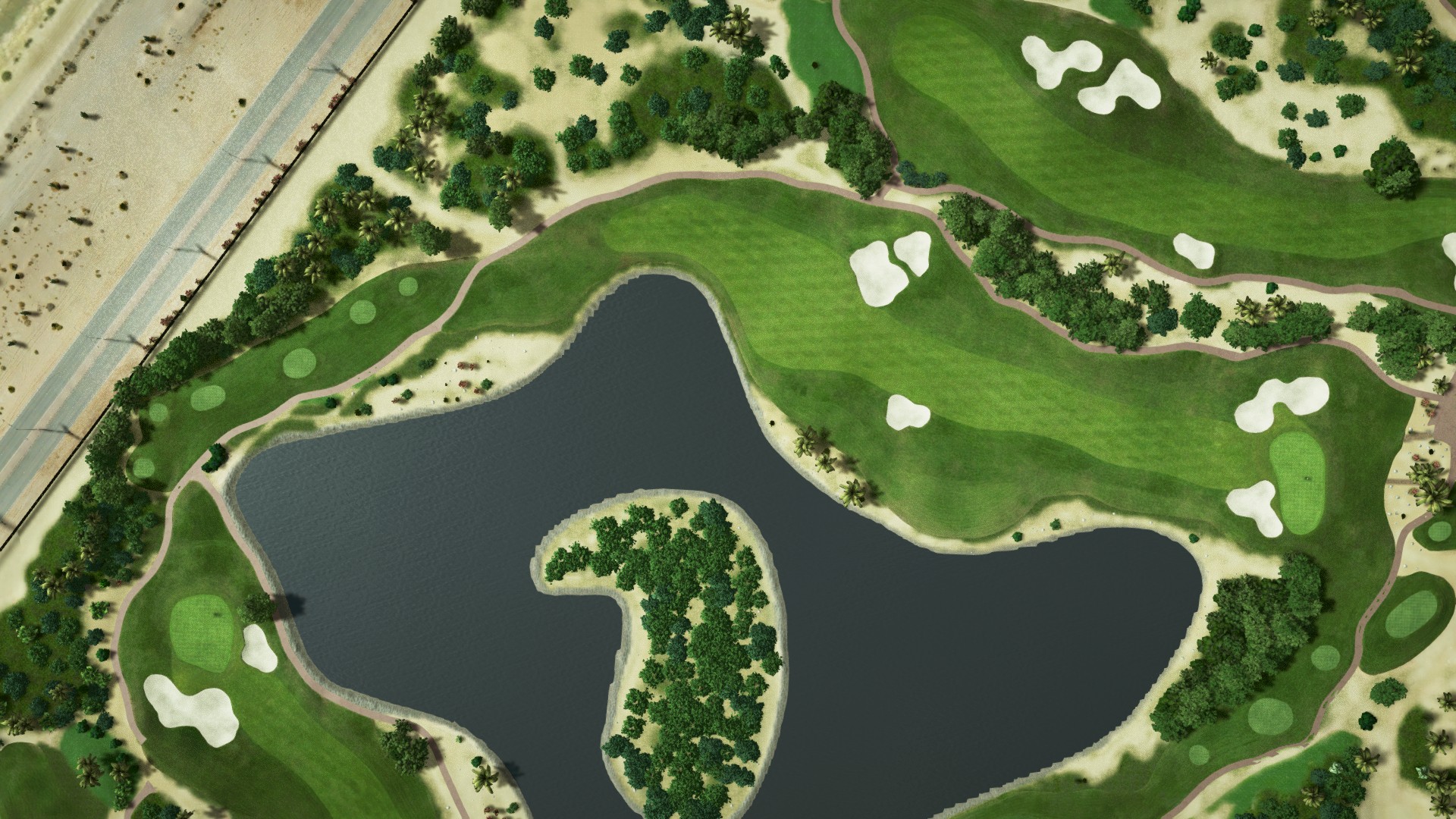 Hole 17 at Abu Dhabi Golf Club - National Course