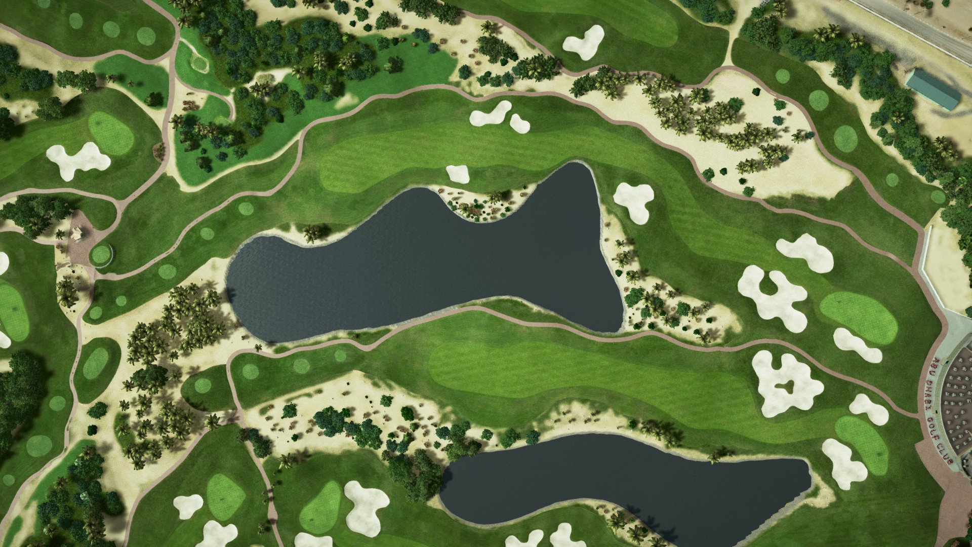 Hole 18 at Abu Dhabi Golf Club - National Course