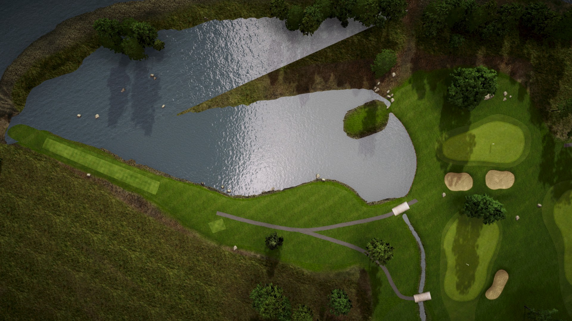 Hole 12 at Tranås Golfklubb